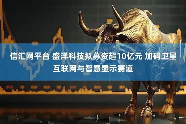 信汇网平台 盛洋科技拟募资超10亿元 加码卫星互联网与智慧显示赛道